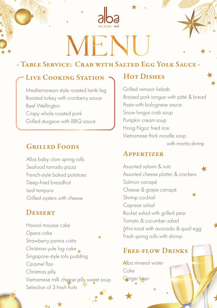Chương trình buffet đêm Giáng Sinh tại Alba Spa Hotel, Huế
